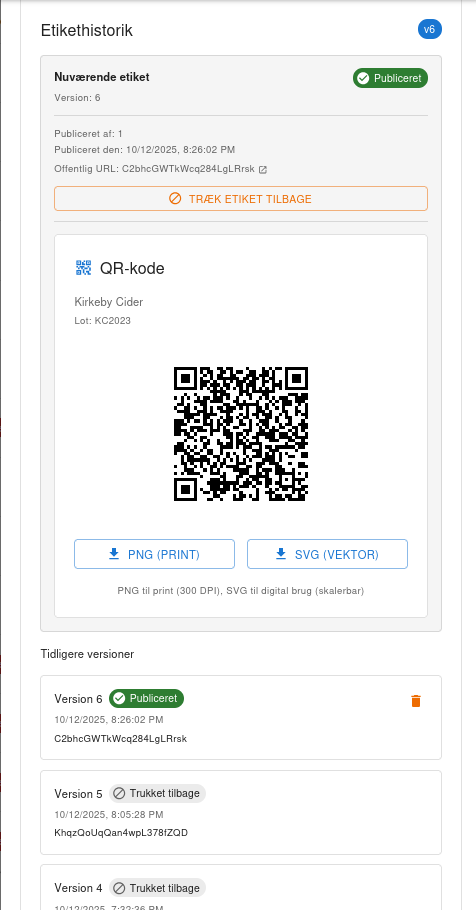 QR Code Labels